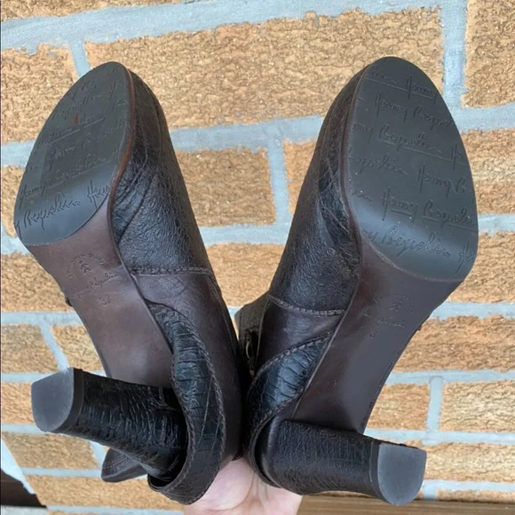 Henry Beguelin brown leather boots size 7 - Picture 6 of 11